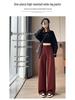 2026 Autumn/Winter Women's High-Waist Woolen Wide-Leg Floor-Length Pants