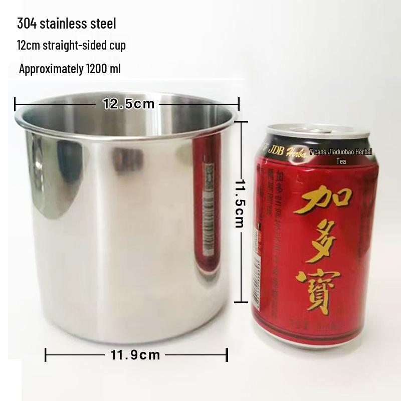 304 Stainless Steel Drop-proof Straight Cylinder Water Cup Without Handle.