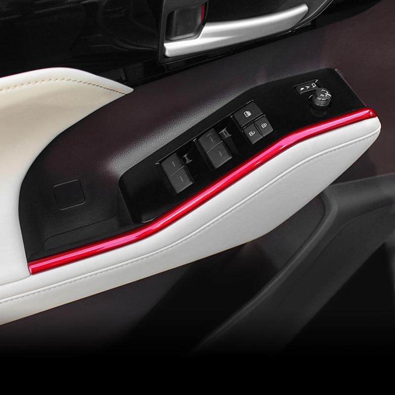 Accesorii auto pentru Toyota Highlander XU70 Kluger 2020 2021 2022 2023 Hibrid Panou comutator ridicare geamuri, ornament cotieră, autocolant