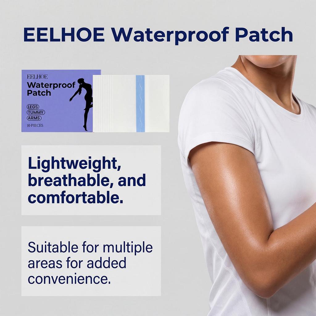 EELHOE waterproof care patch, lightweight, breathable, elastic, fits the skin, arms and legs, universal protective patch 10pcs