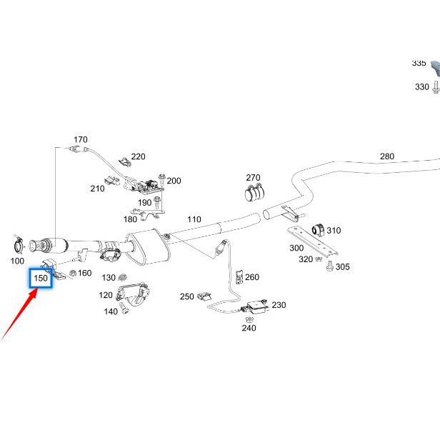 Auspuffrohrhalter für Mercedes-Benz CLA W118
