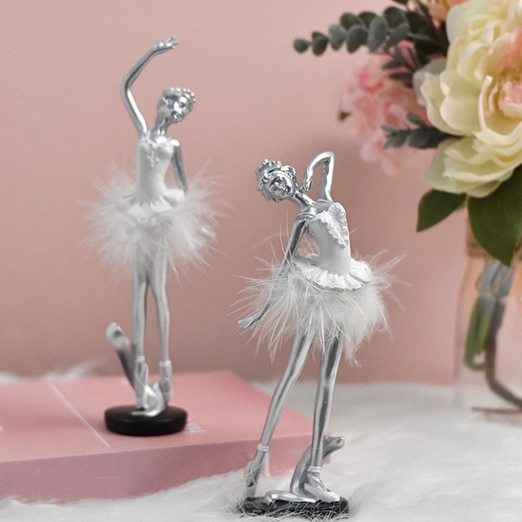 Elegante Ballerina Statue Harze Ballerinen Mädchen Dame Figur Ornament für Wohnzimmer Schlafzimmer Tischdekoration
