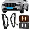 Hot,1 Pair Daytime Running Lights With Turn Signals Led Drl Fog Lamp Compatible For Hyundai Santa