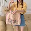 72 Splicing Retro Embroidery Large Capacity Shoulder Bag Cloth Bag Tote Bag Student Class Canvas Bag