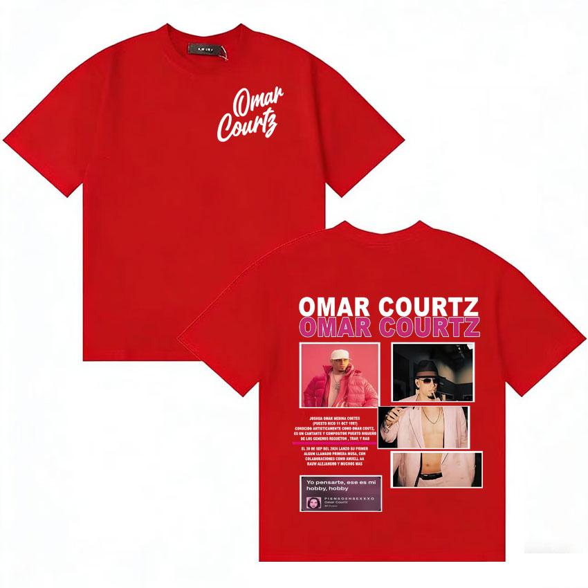 

Trendy Music Tops Rapper Omar Courtz Primera Musa Unisexs Womens Double Sided Print T Shirt Streetwear ONeck Short Sleeve Tshirt S