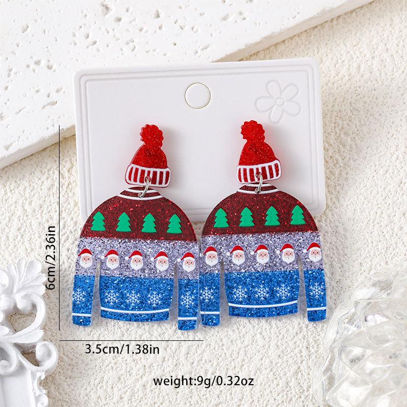 Christmas Earrings Cute Cute Earrings Christmas Tree Snowflake Women'S Fashion Jewelry Supply
