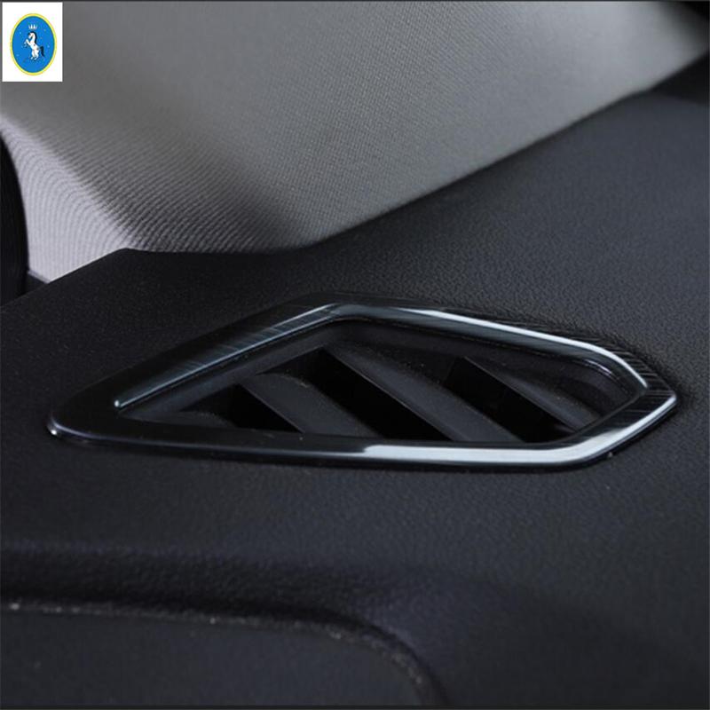 Black Brushed Car Air AC Outlet / Glove Storage Box / Lights Control Panel Accessories Cover Trim For Haval F7 F7X 2018 -