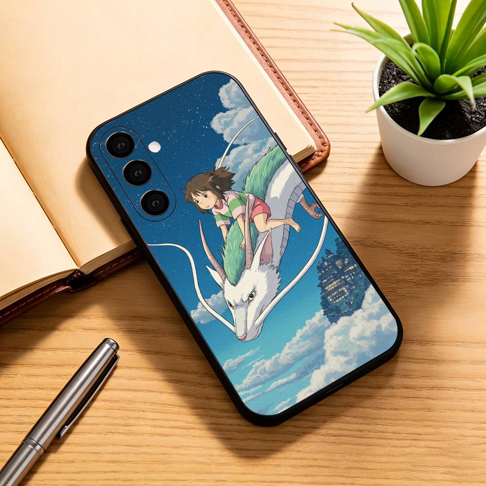 

Унесенные призраками H-Хаку C-Тихиро Чехол для телефона для Samsung Galaxy A73,A72,A71,A70,A53,A52,A51, Мягкий силиконовый черный чехол Samsung a53 5g