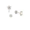 Versatile Stainless Steel Star Rhinestone Stud Earrings - Unisex Simple Style