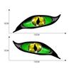 2pcs Car Sticker Evil Eye Pvc Zombie Sunscreen Waterproof Decal for Rearview Mirror 13cm*5cm