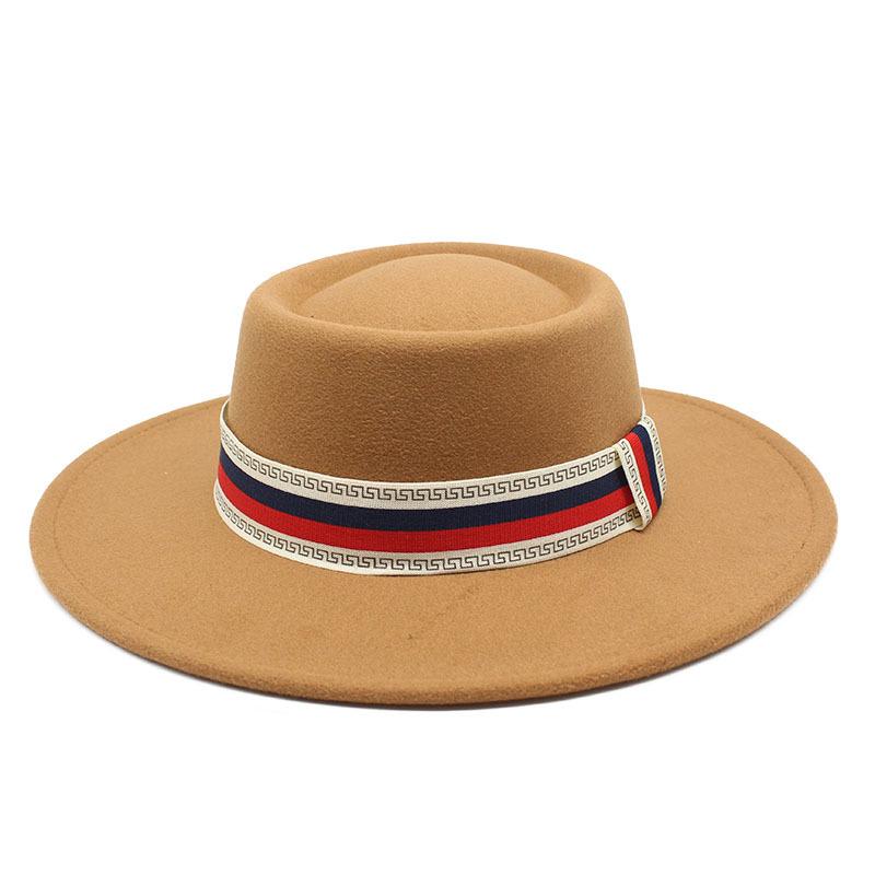 Big Brim Bump Dome Hat Woolen Top Hat Women'S Quarter British Retro Men'S Felt Hat French Jazz Hat