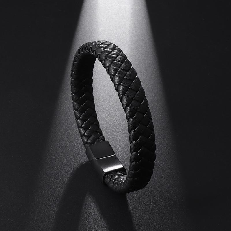 Domineering Lion Head Animal Bracelet Men\'s Stainless Steel Braided Chain Wristband Bracelet Hip Hop Jewelry