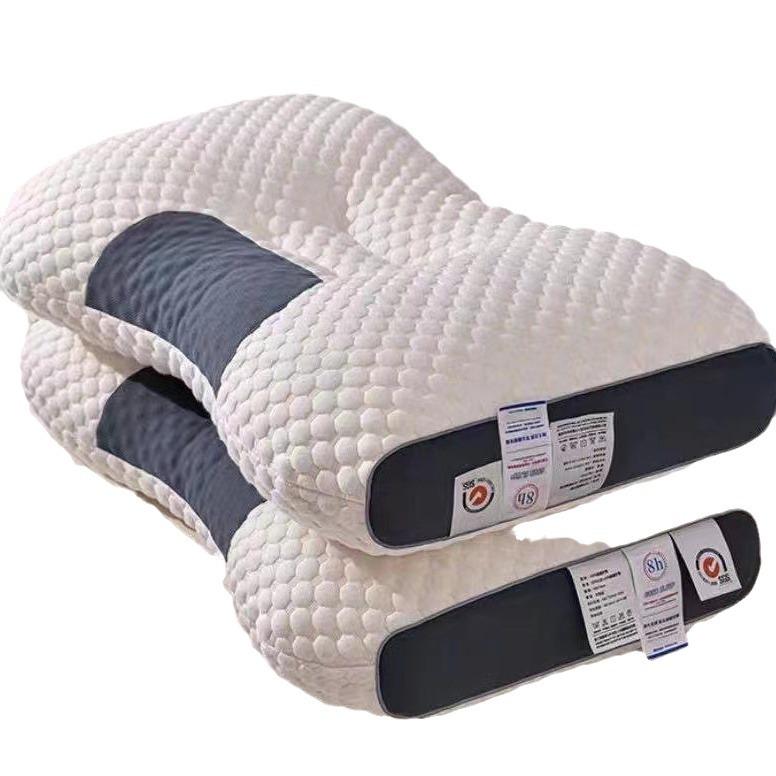 Durable Cotton Neck Support Pillow for Home, Hotel, or Dorm Use - Ideal Sleep Aid