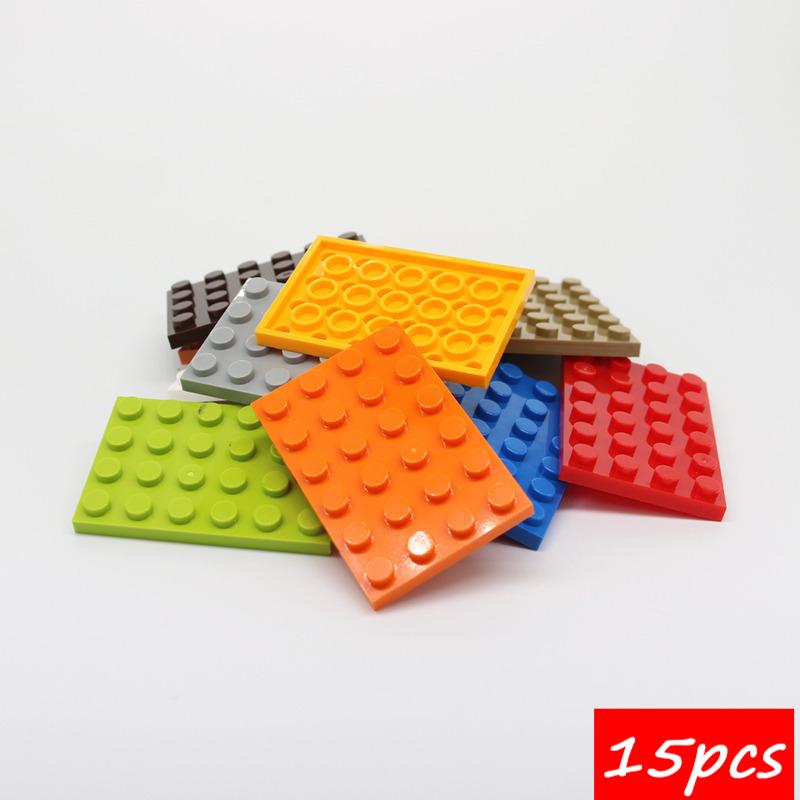 15PCS Compatible Assembles Particles 3032 4x6 DIY Building Blocks Thin Figures Bricks Assembly Educational Toys For Kids Gifts