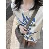 American old printed short-sleeved t-shirt women's summer new loose and thin lazy style retro heavy top