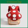 Shaped Backpack Mushroom Printed Schoolbag Leather Material Bag Gift Kids