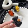 Food Sample Simulation Sushi Hair Fun Hair Accessories for Cute Hair Clips for Salmon and Onigiri Hairpins 6-Piece Clips, Adults, Bangs,