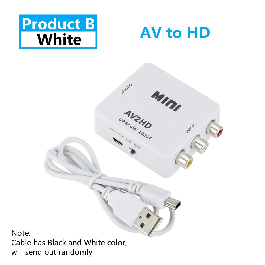 HD 1080P HDMI-compatible To RCA AV Composite Adapter Converter AV2HDMI AV2HDMI Audio Video Cable CVBS AV Adapter With USB Cable