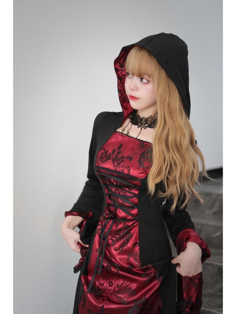 Halloween Vampir Umhang Cosplay Kostüm Zauberer Robe