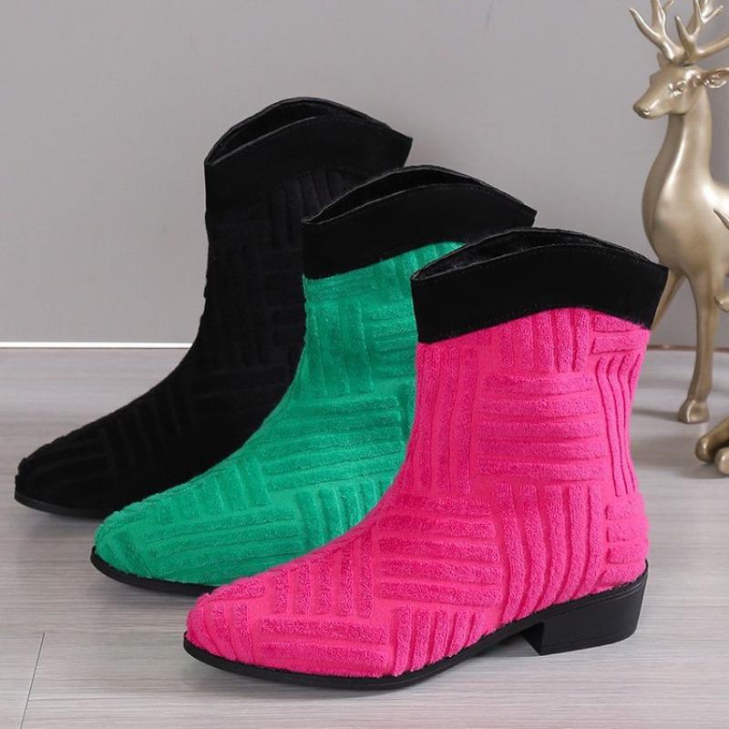 Winter new fashion women's boots suede sleeve artificial short plush square heel boot cover to keep warm