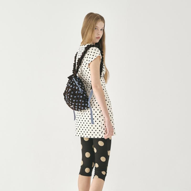 Pleatsmama Brown Polkadot Backpack