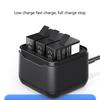Portable 3 Slot Charger Station Holder for 13 Black Camera Batteries with USB C Charging Cable Power Cord