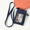 Neck Lanyard Student Card Bag PU Leather ID Card Holder School Use Card Badge Holder  Bus Bank Card