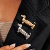 Color Rope Wrapped Dachshund Brooch Versatile Accessories