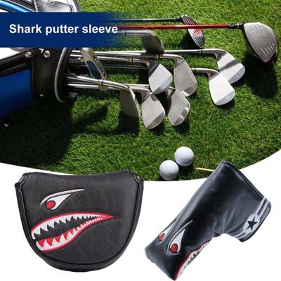 Golf Putter Cover Dustproof Velvet Lining Wear Resistant Exquisite Pattern Waterproof Faux Leather