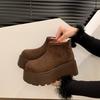 Women's Fur One Thick Bottom Heightening Winter Lightweight Warm Snow Boots Non-slip Wear-resistant Casual Sports Cotton Boots