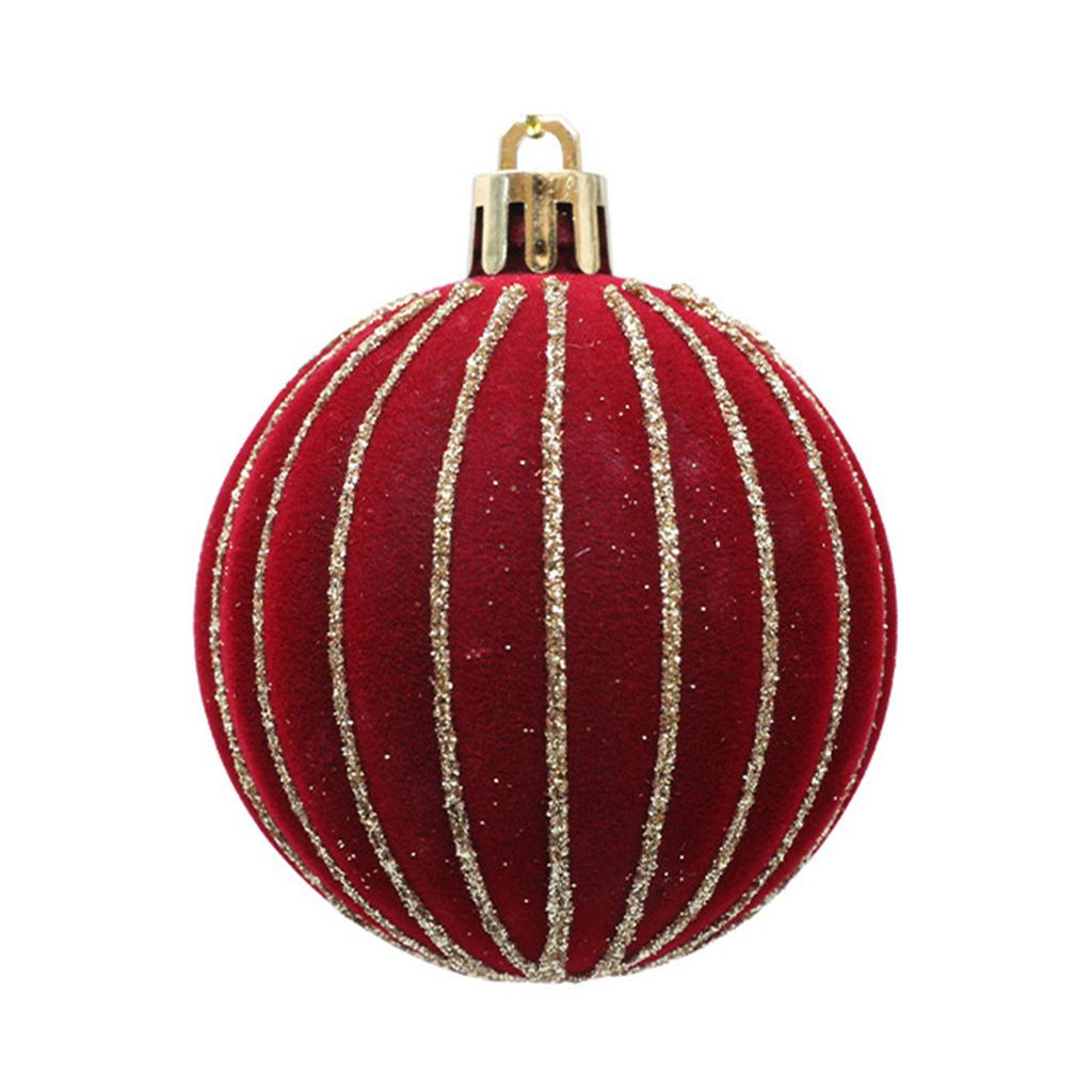 1 Box Flocking Ball Christmas Tree Decorations Multi Color Holiday Ornaments For Festival Home Party Decoration