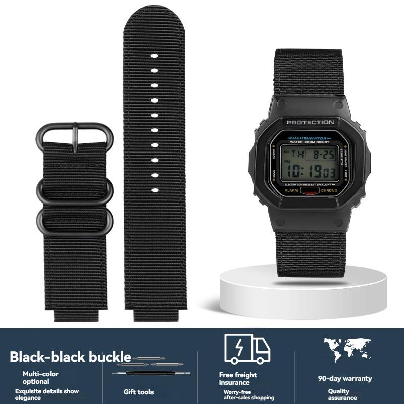 16mm Nylon Canvas Strap for Casio G-ShOCK GW6900/DW5600/GW-B5600/GM-5600/GA110/GA 2100 Outdoor Sports Watch Band Replacement