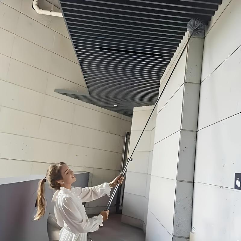 Extendable Spider Web Duster for Ceiling Cleaning Household Cobweb Remover Tool Dusting Brush for Roof Wall High Corners
