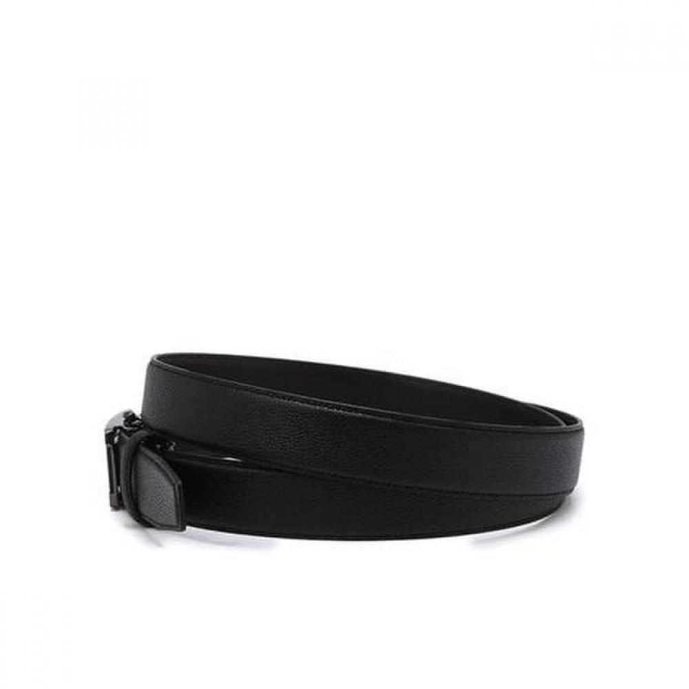 Daks Black Check Pattern Leather Automatic Belt Dbbe6e088bk