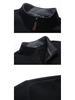JEEP SPIRIT Men's Thick Fleece Half-Zip Sweatshirt - Autumn/Winter Stand Collar Pullover Jacket 0076