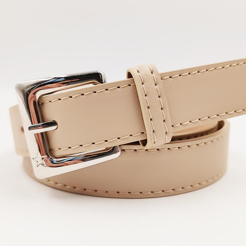 Korean Women's Casual Pu Belt Fashionable Style Student Jeans Belt Dress Decorative Belt