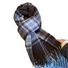 Autumn And Winter Plaid Scarf Thickened Imitation Cashmere Shawl Female Student Couple Warm Scarf