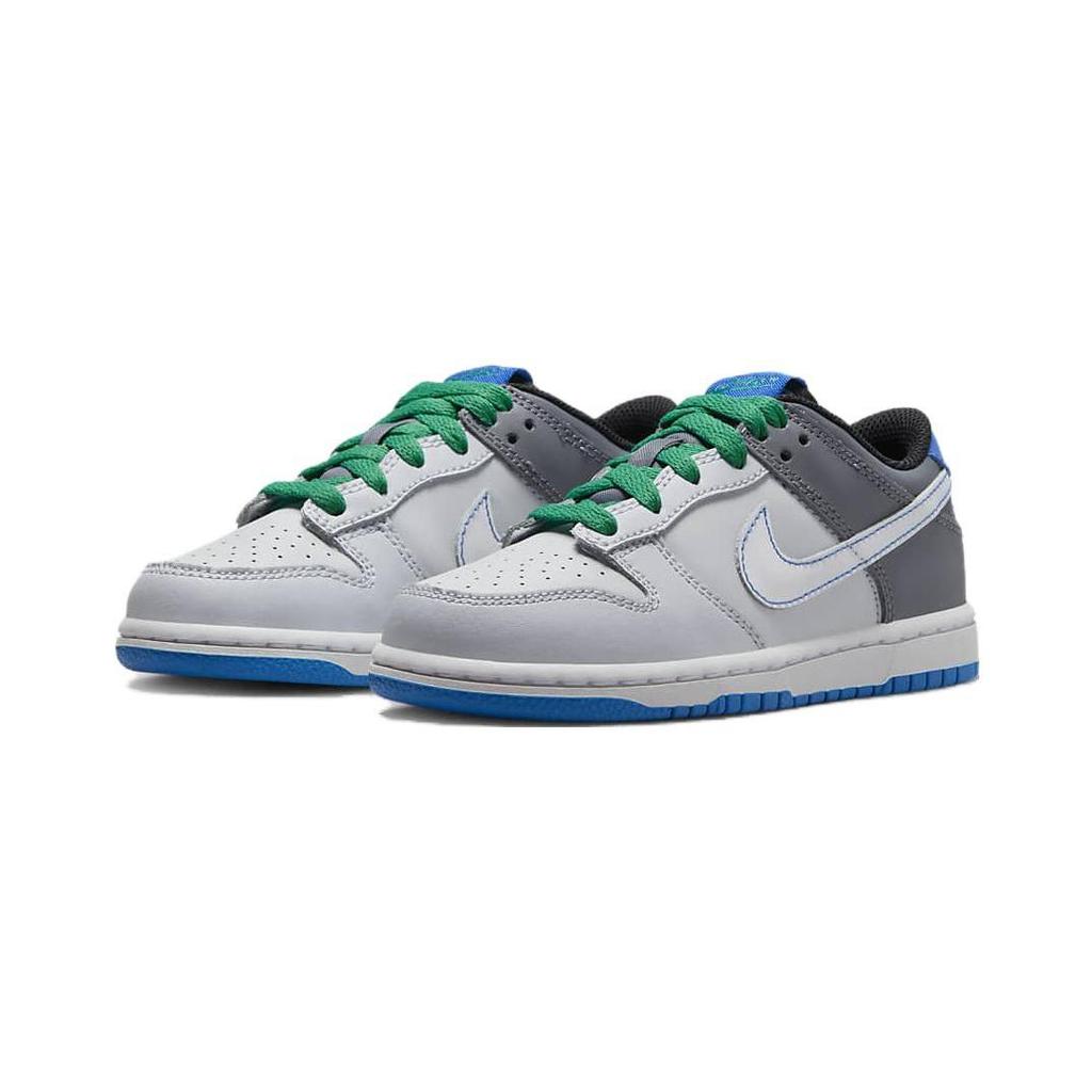 Nike Dunk Low Ammortizzazione Anti-urto Scarpe da Skateboard Basse per Bambini Grigio Blu Bambini di Età Compresa tra 3 e 7 Anni DH9756-004