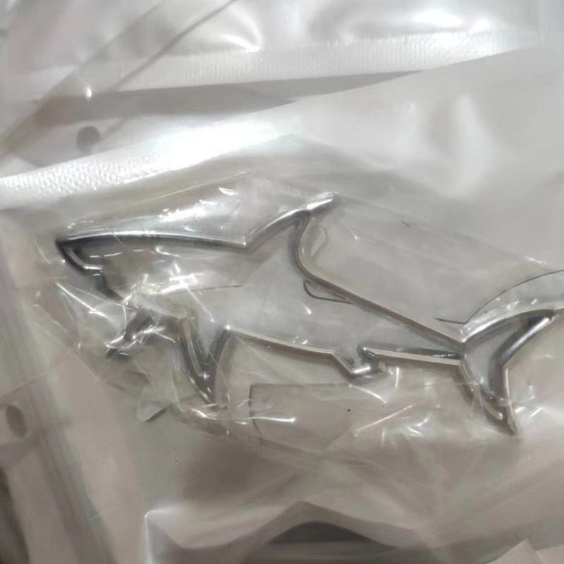 Metal Hollow Shark Sticker Car Leaf Board Shark Gills Modified Decoration Car Sticker Side Label Decoration Personalized Car Sticker