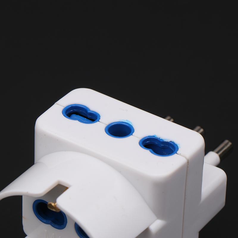 1 Piece 3 Ways Socket Italy Travel Plug Adapter Multi Port Outlet Italian Standard 10A 250V Home Appliances