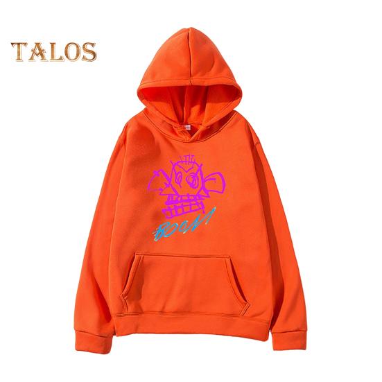 

Толстовка с капюшоном унисекс с карманом-кенгуру, длинными рукавами, эластичными манжетами, дышащая, осенне-зимняя спортивная кофта S оранжевый