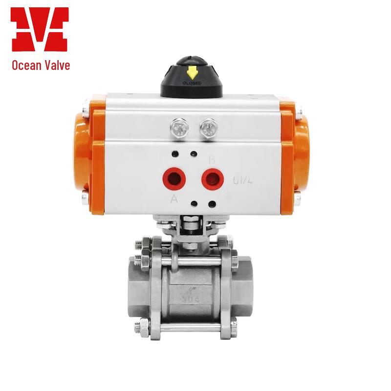 Válvula de Bola Neumática de Acero Inoxidable 304 Jiangsu Yuanyang