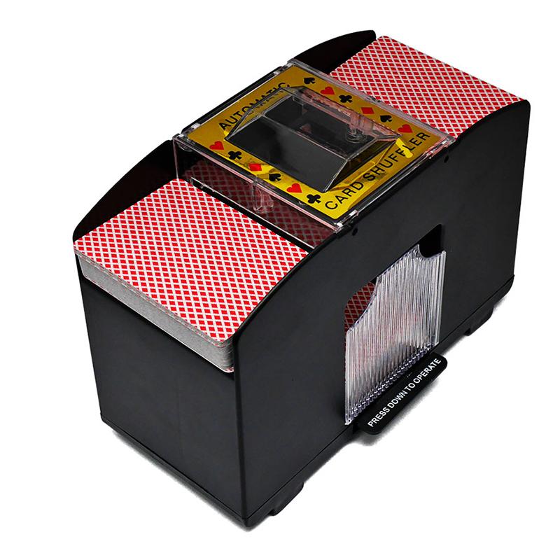 Electric Plastic Card Shuffler 1 2 Deck Automatic Dealer Casino Game Accessory