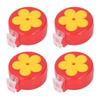 4pcs Hummingbird Clip Feeder ABS Portable with Brushes Flower Handheld Hummingbird Feeder for