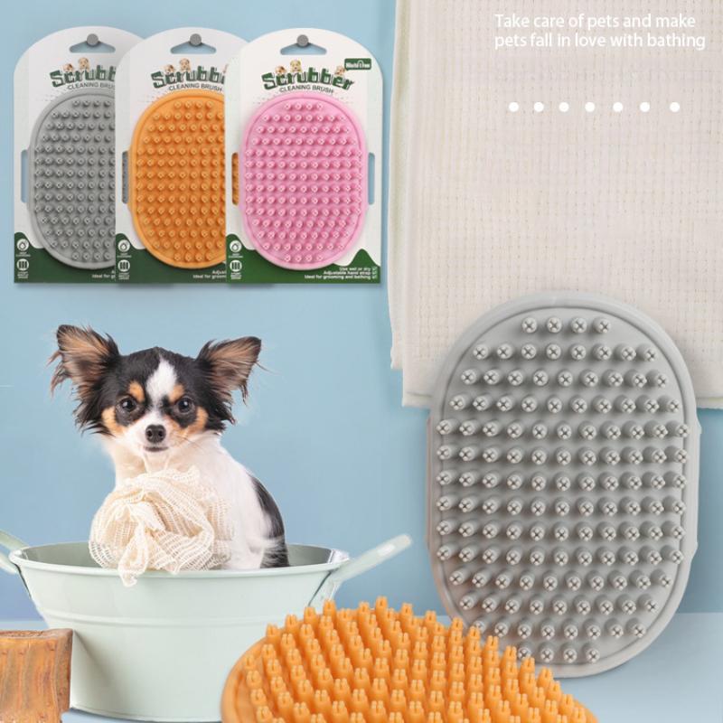 Pet Bath Brush Dog Massage Brush Pet Bath Gloves Comb Rubber Glove Pet Shower