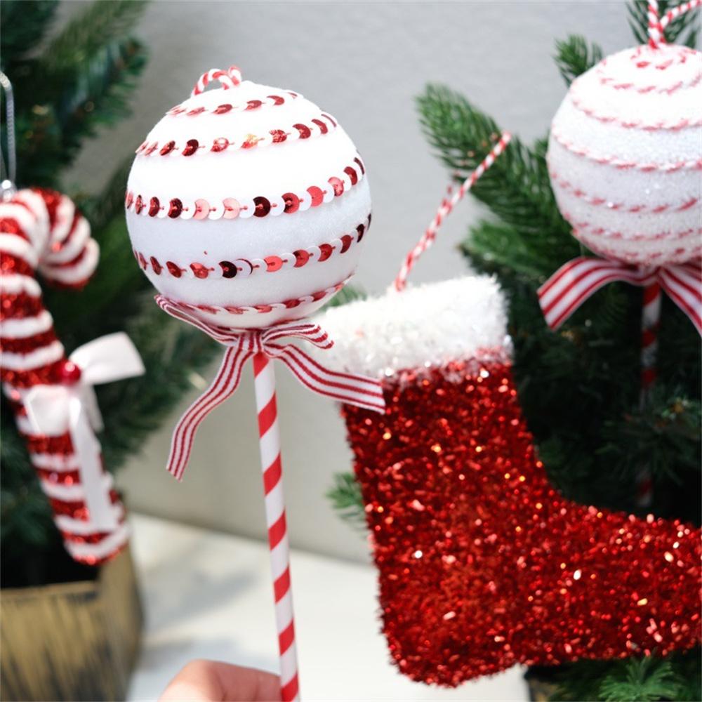 Christmas Canes Red White Foam Christmas Lollipop Candy Cane Boot Xmas Tree Supplies 2025 Xmas Decoration 2025 New Year Decors