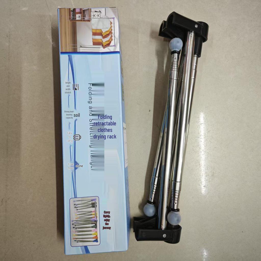 Stainless Steel Retractable Folding Clothes Drying Rack for Indoor Balcony or Travel Use