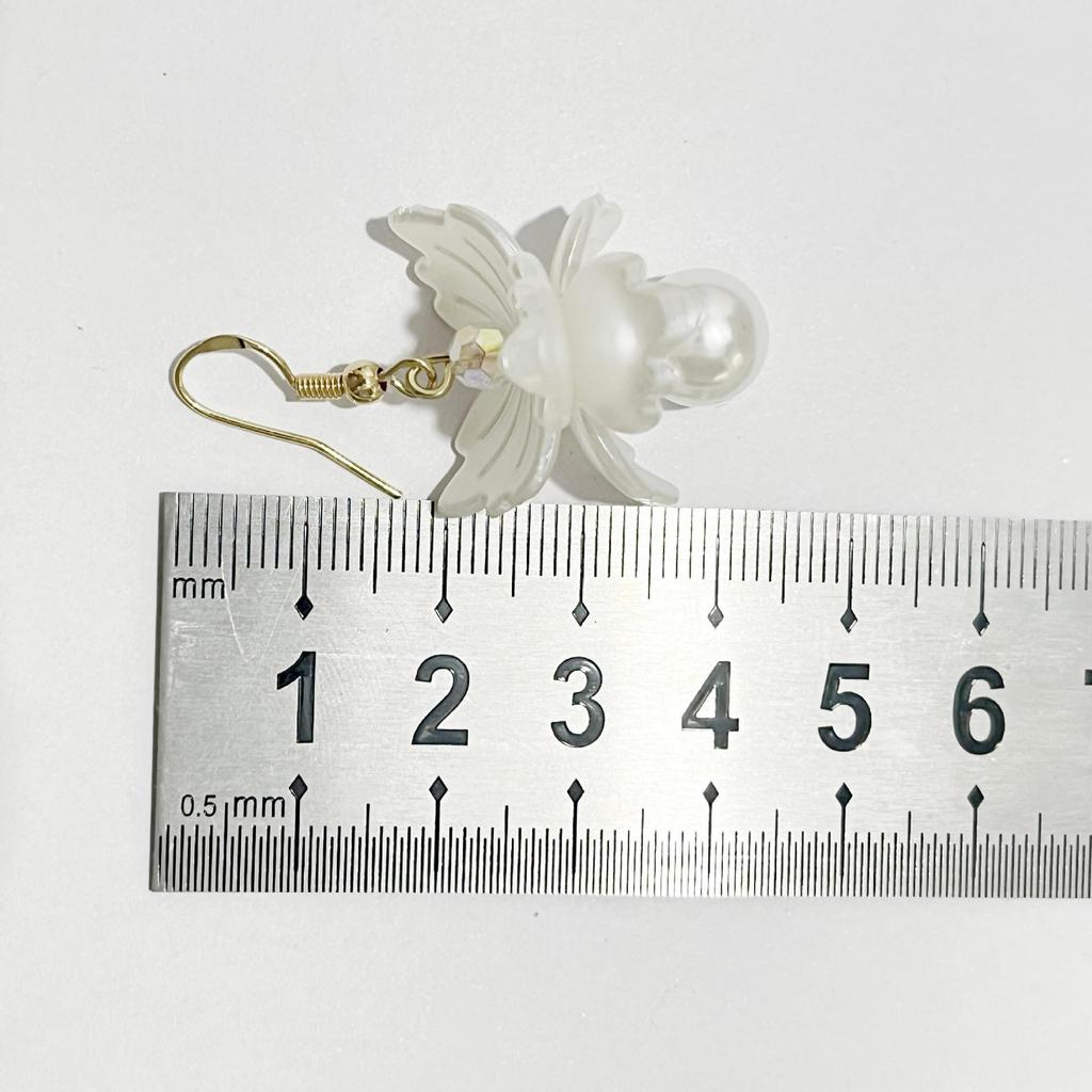 Purple Fairy Tassel Flower Earrings - Mori Girl Style