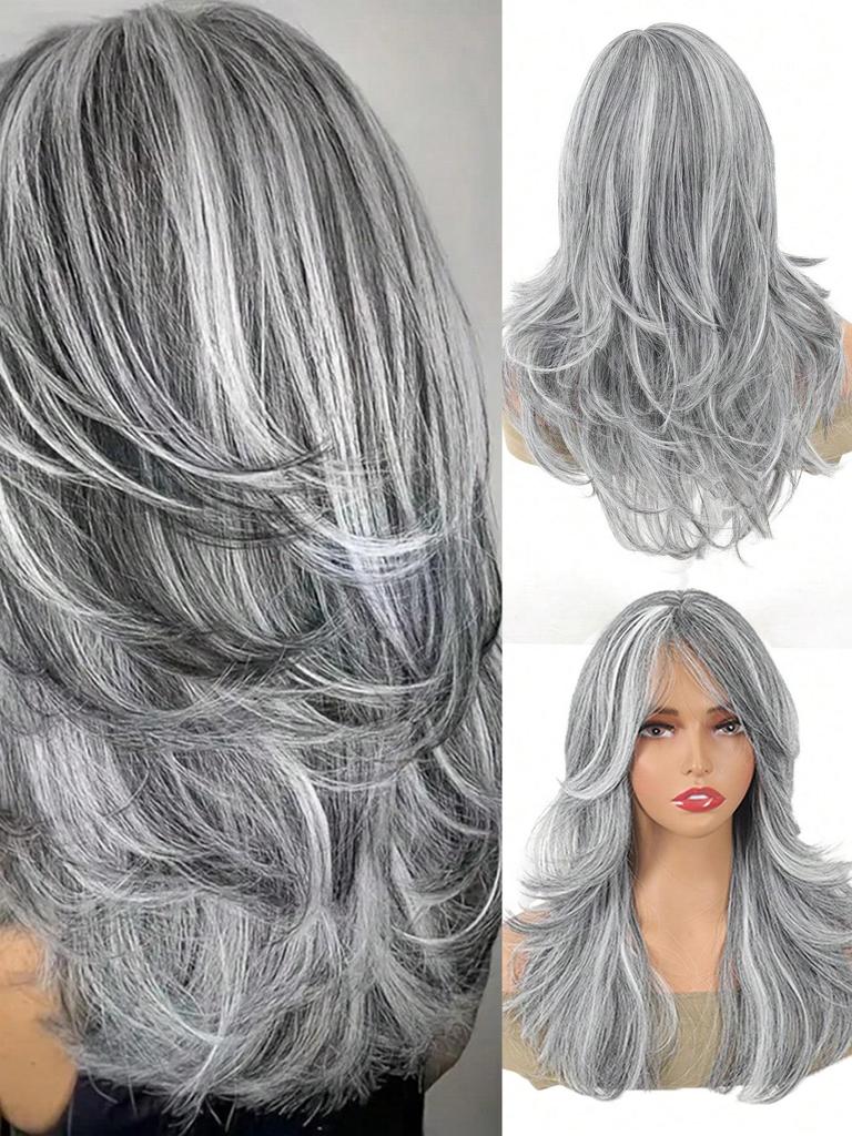 Bybrana Kobiece długie włosy, duże falowane grzywki, włosy syntetyczne, codzienne noszenie