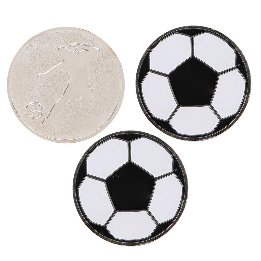 3pcs Portable Football Training Match Referee Flip Coin Soccer Pick Side Toss Coin Tool